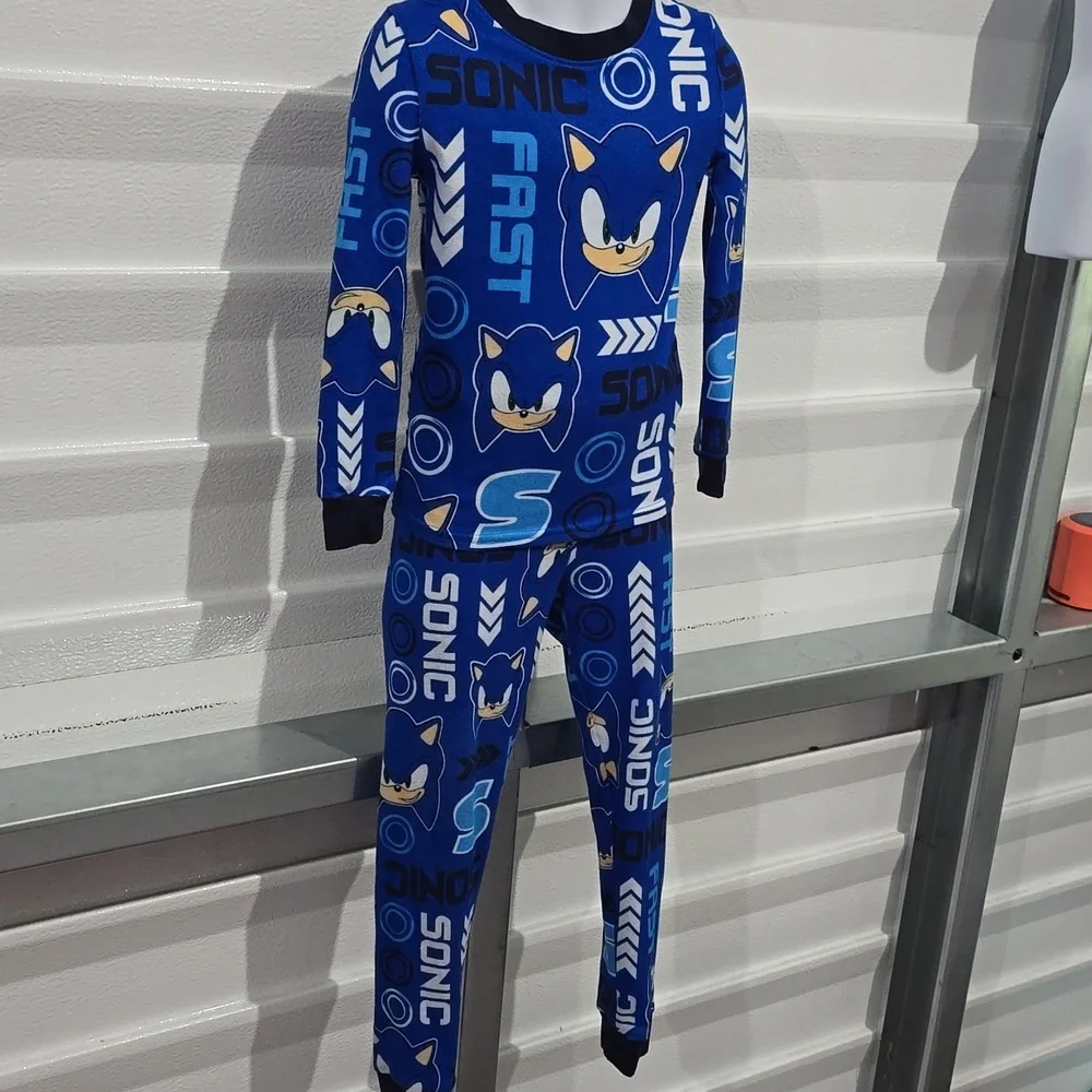 Sonic the Hedgehog Blue Pajama Set‎ Size 6
